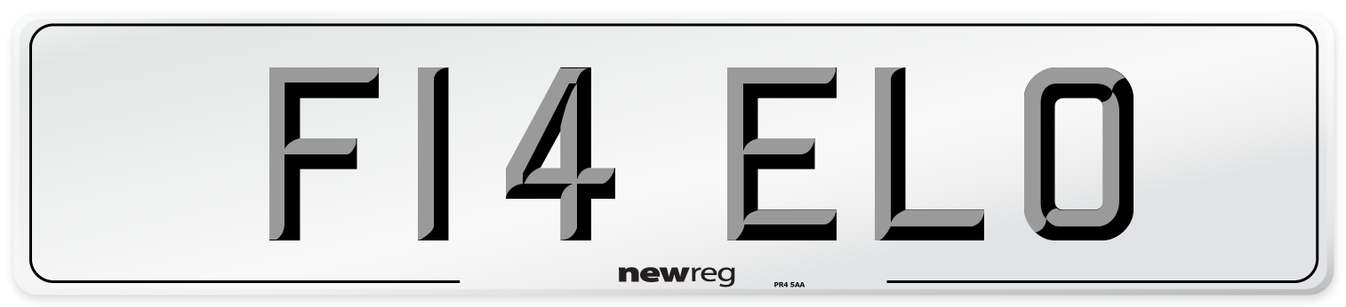 F14 ELO Number Plate from New Reg
